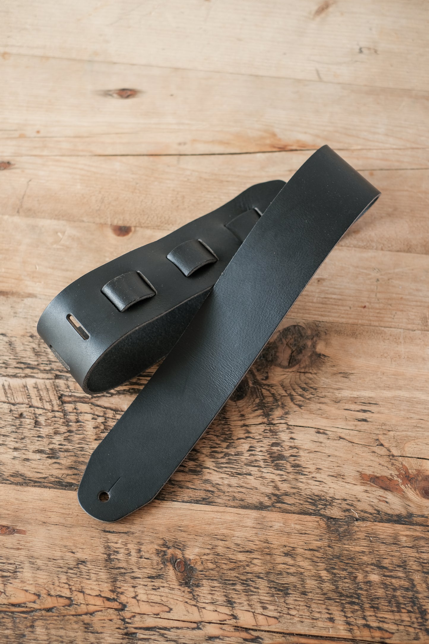 Classic All Leather Guitar Strap 6cm Black