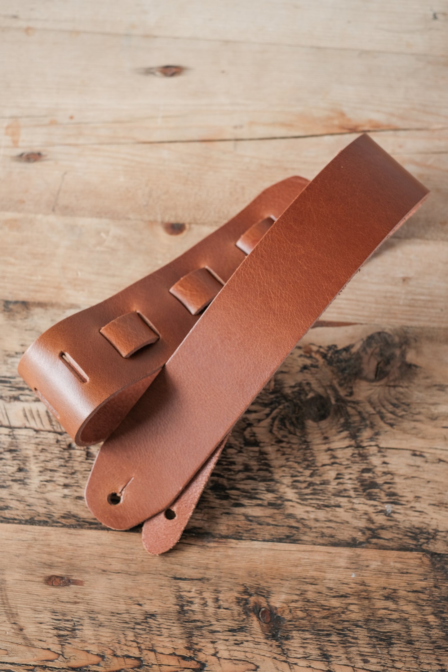 Classic All Leather Guitar Strap 6cm Honey