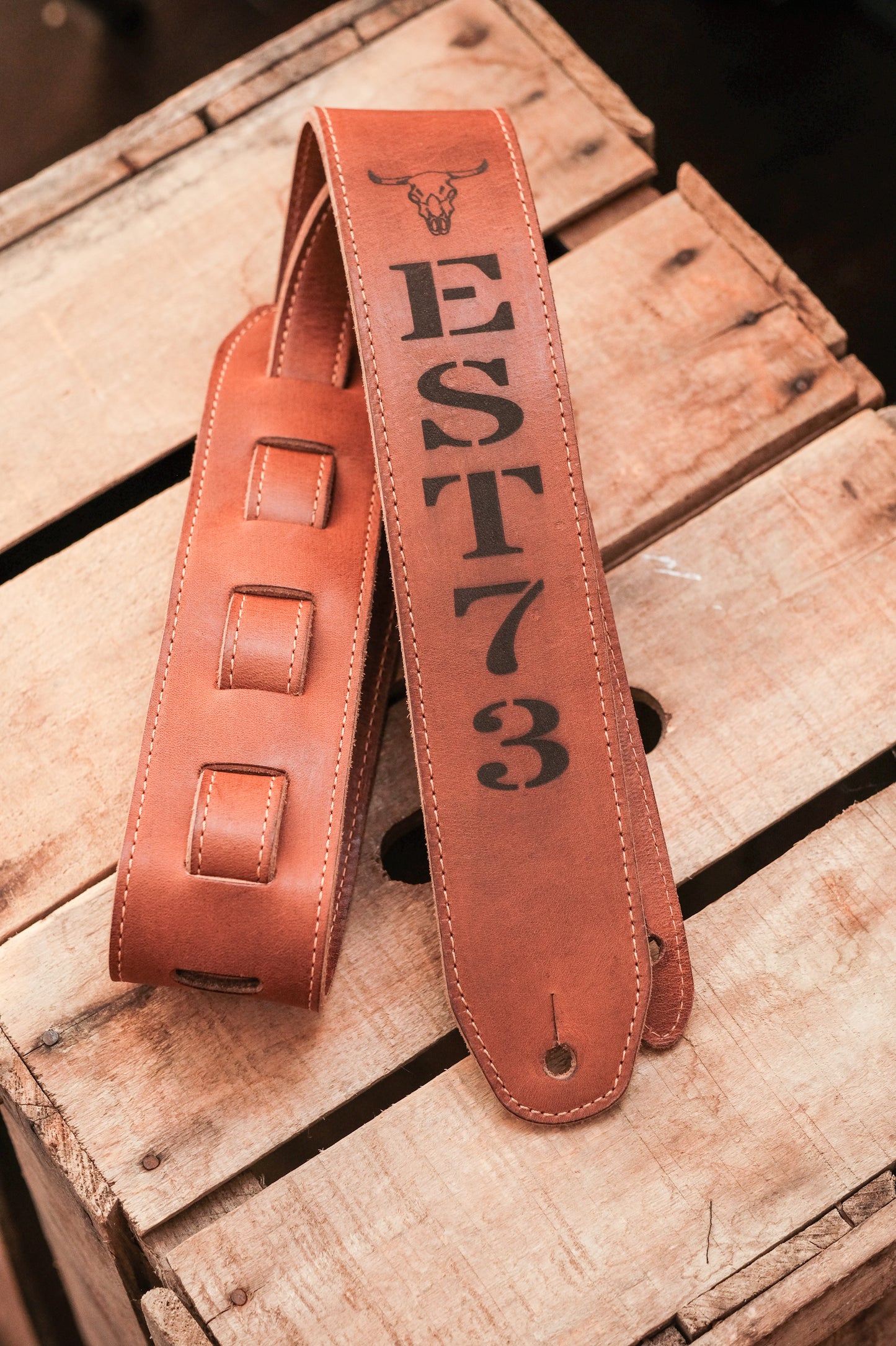 Deluxe Personalized Leather Guitar Strap – Handmade in the UK by Guitarists | Full-Grain Leather | Gift for Musicians