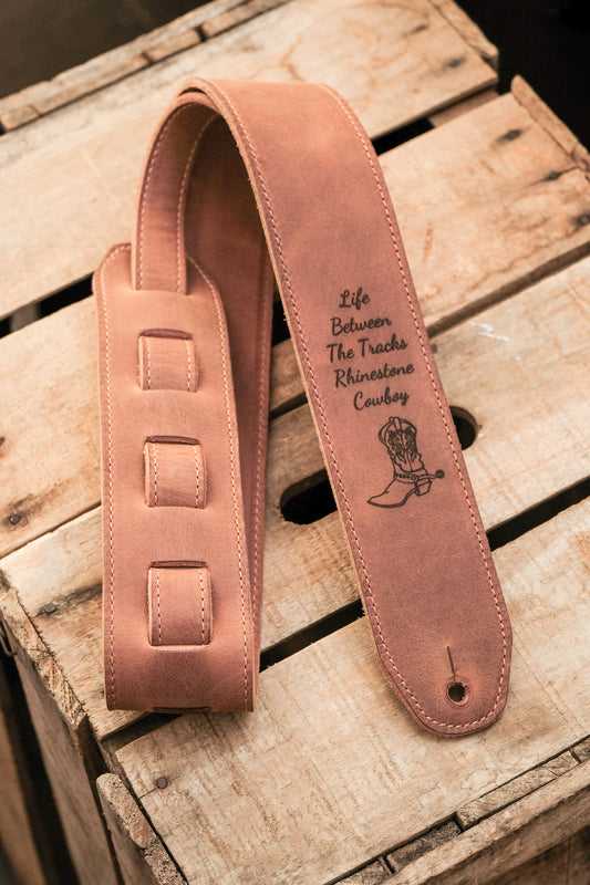 Deluxe Personalized Leather Guitar Strap – Handmade in the UK by Guitarists | Full-Grain Leather | Gift for Musicians