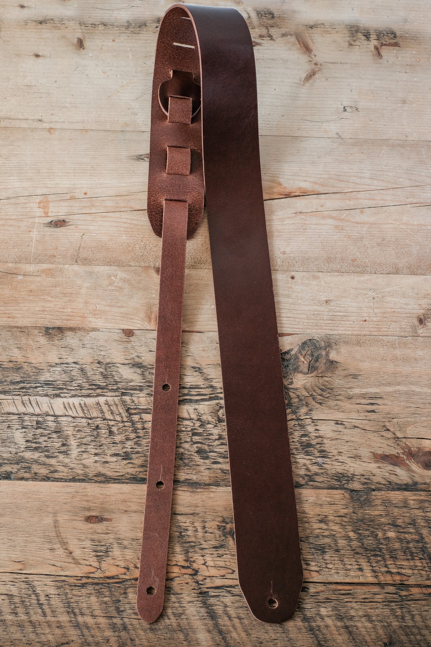 Classic All Leather Guitar Strap 6cm Chestnut