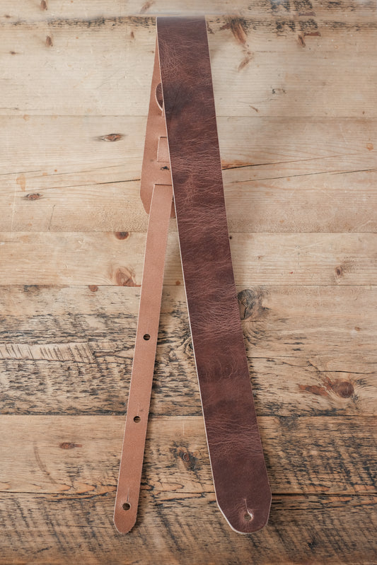 Classic All Leather Guitar Strap 6cm Roadworn