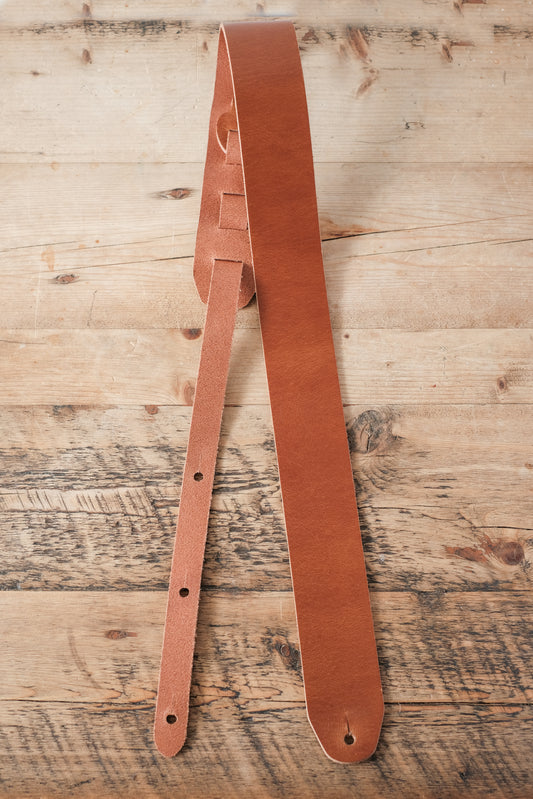 Classic All Leather Guitar Strap 6cm Honey