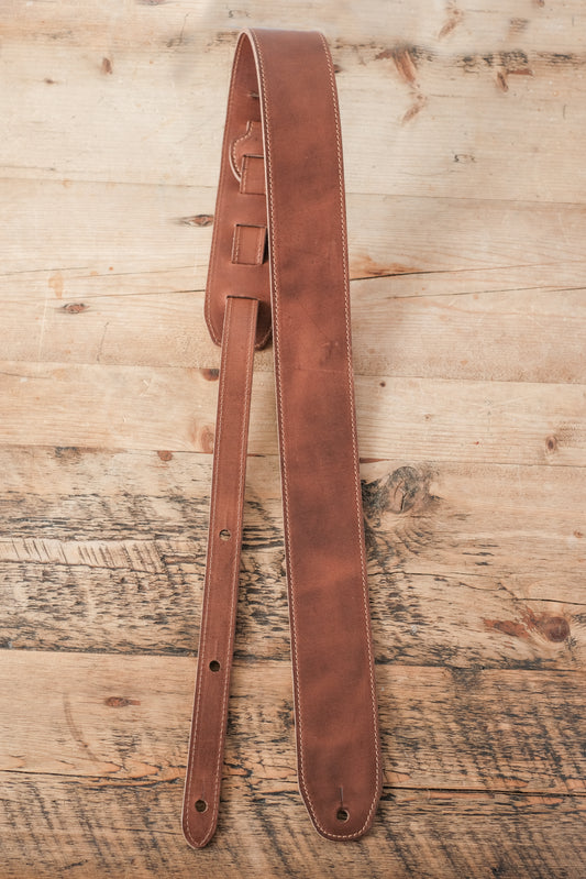 Premium Leather Guitar Strap 6cm Saddle