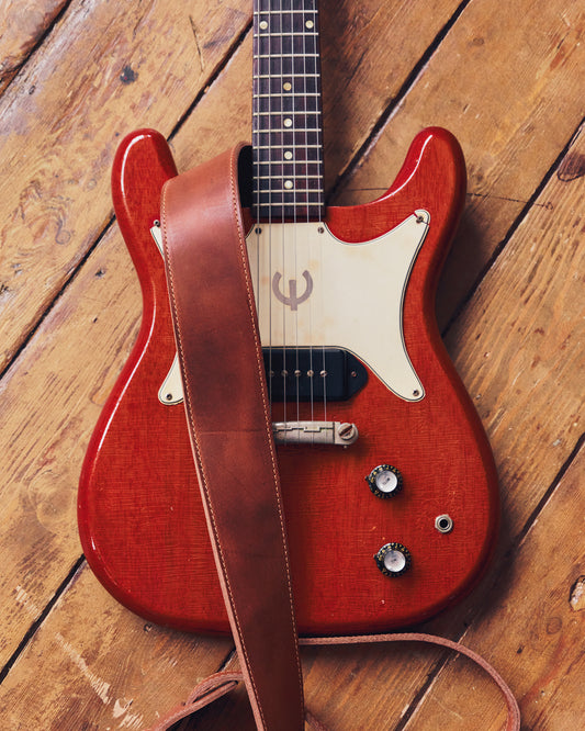 Premium Leather Guitar Strap 6cm Saddle