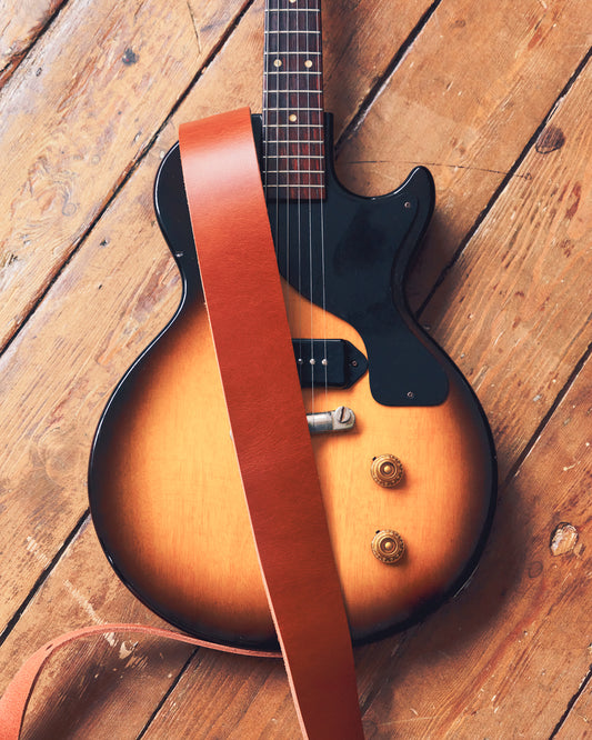 Classic All Leather Guitar Strap 6cm Honey