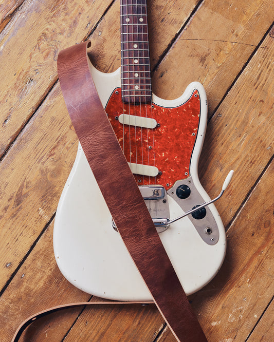 Classic All Leather Guitar Strap 6cm Roadworn