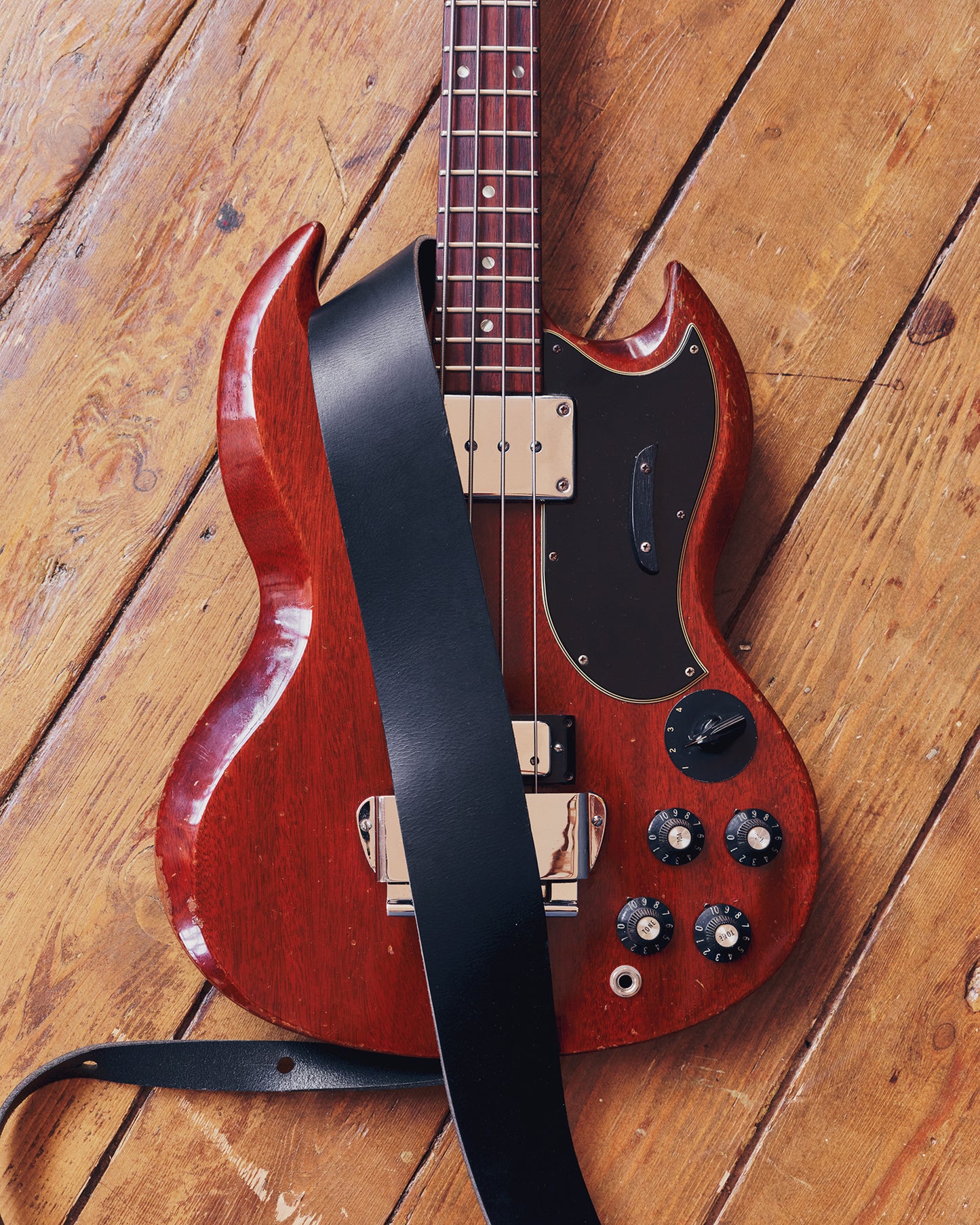 Classic All Leather Guitar Strap 6cm Black