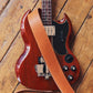 Premium Leather Guitar Strap 6cm Italian Tan