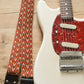 orange guitar strap woven