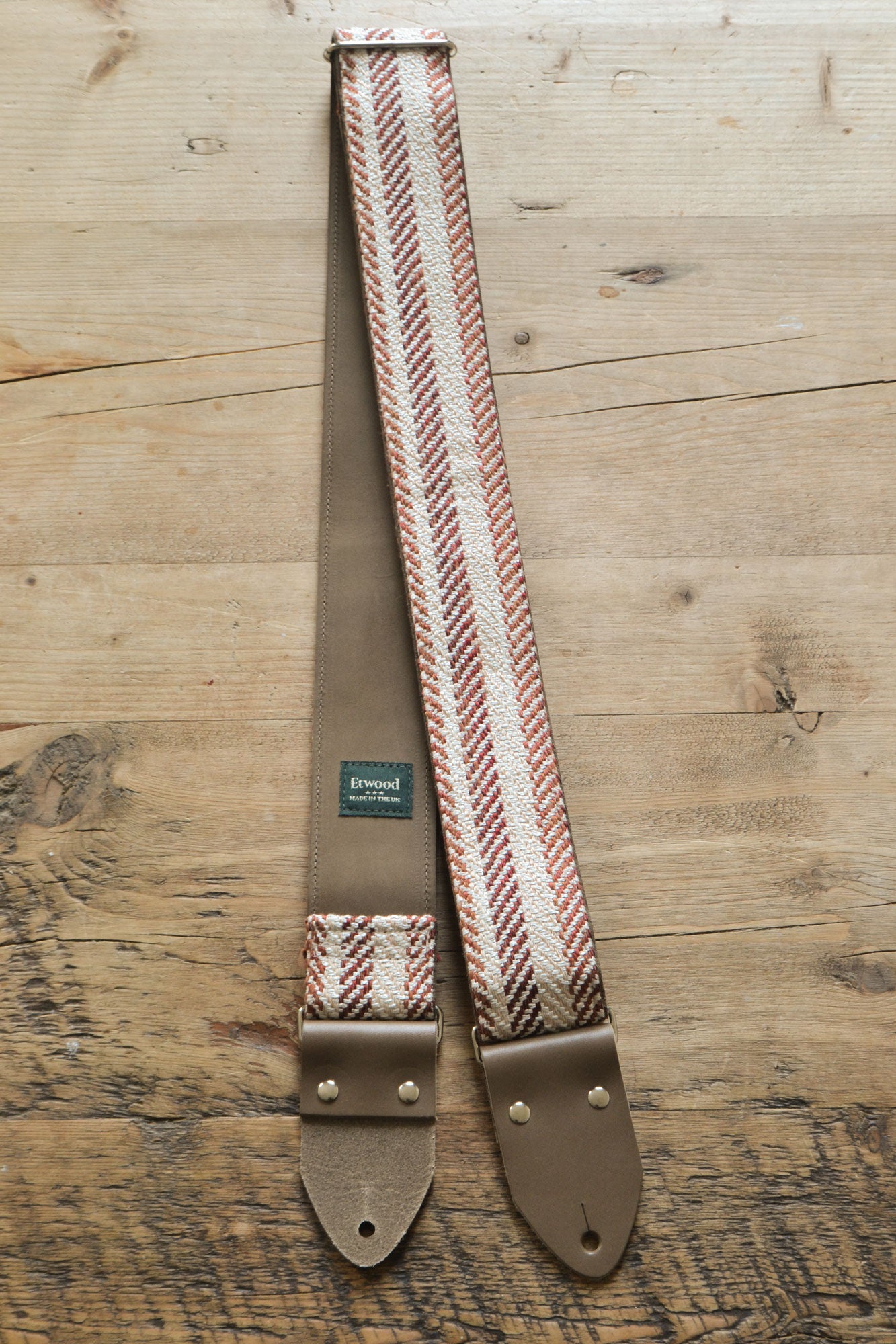 Sandstone Nubuck Leather Guitar Strap