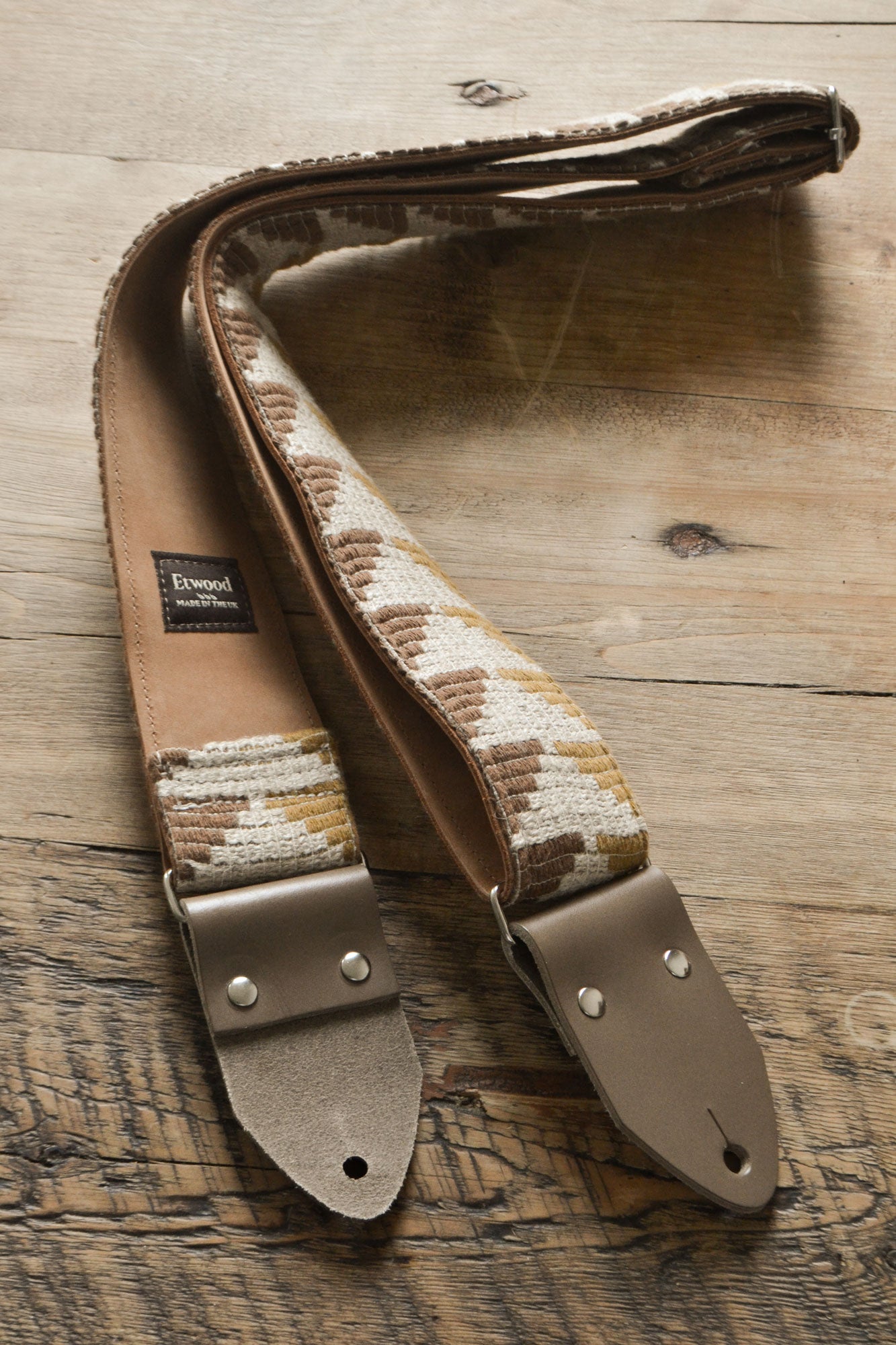 vintage guitar strap handmade by Etwood Studios