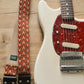 orange guitar strap handmade