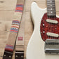 vintage guitar strap white