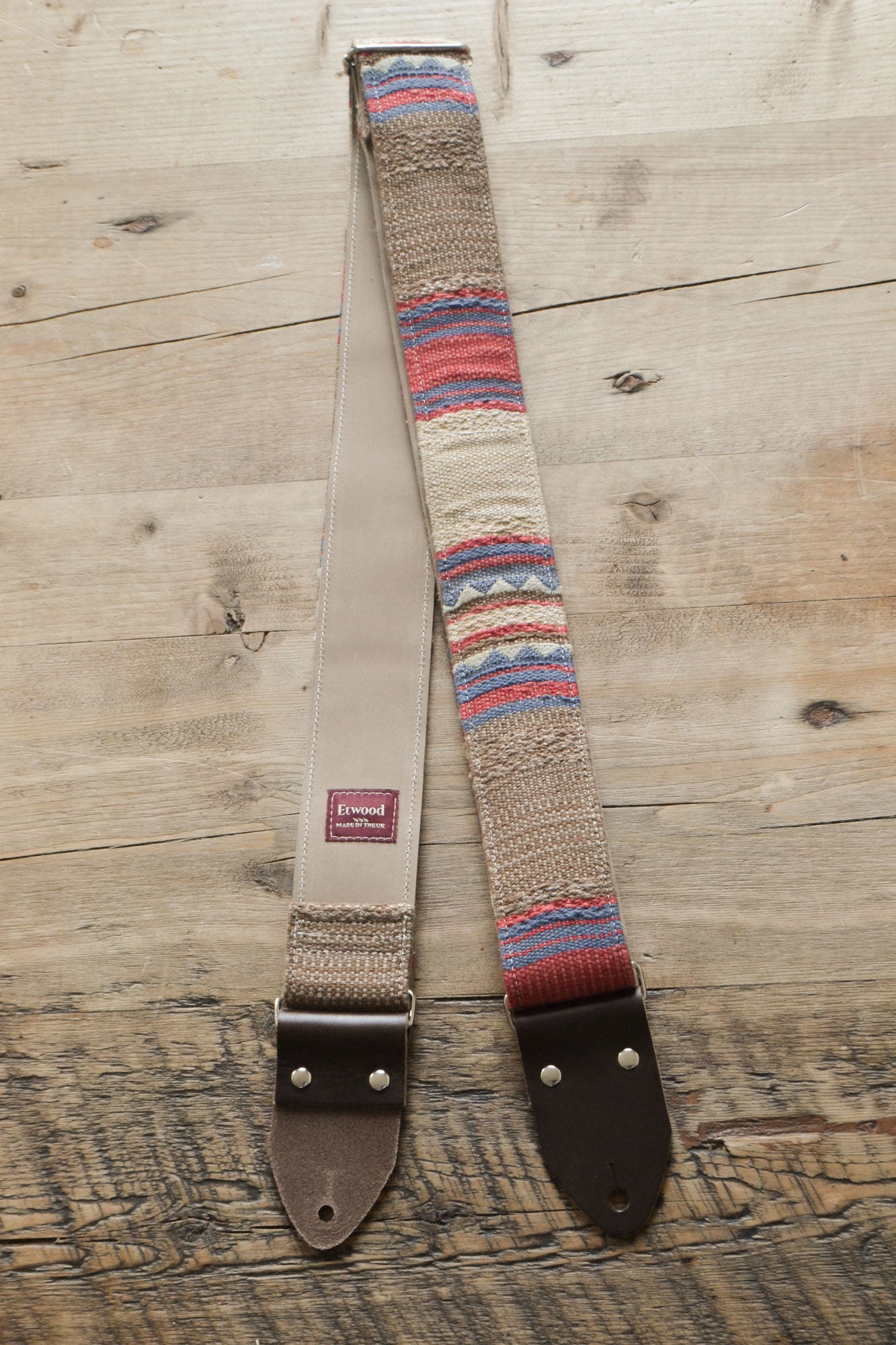 white vintage guitar strap