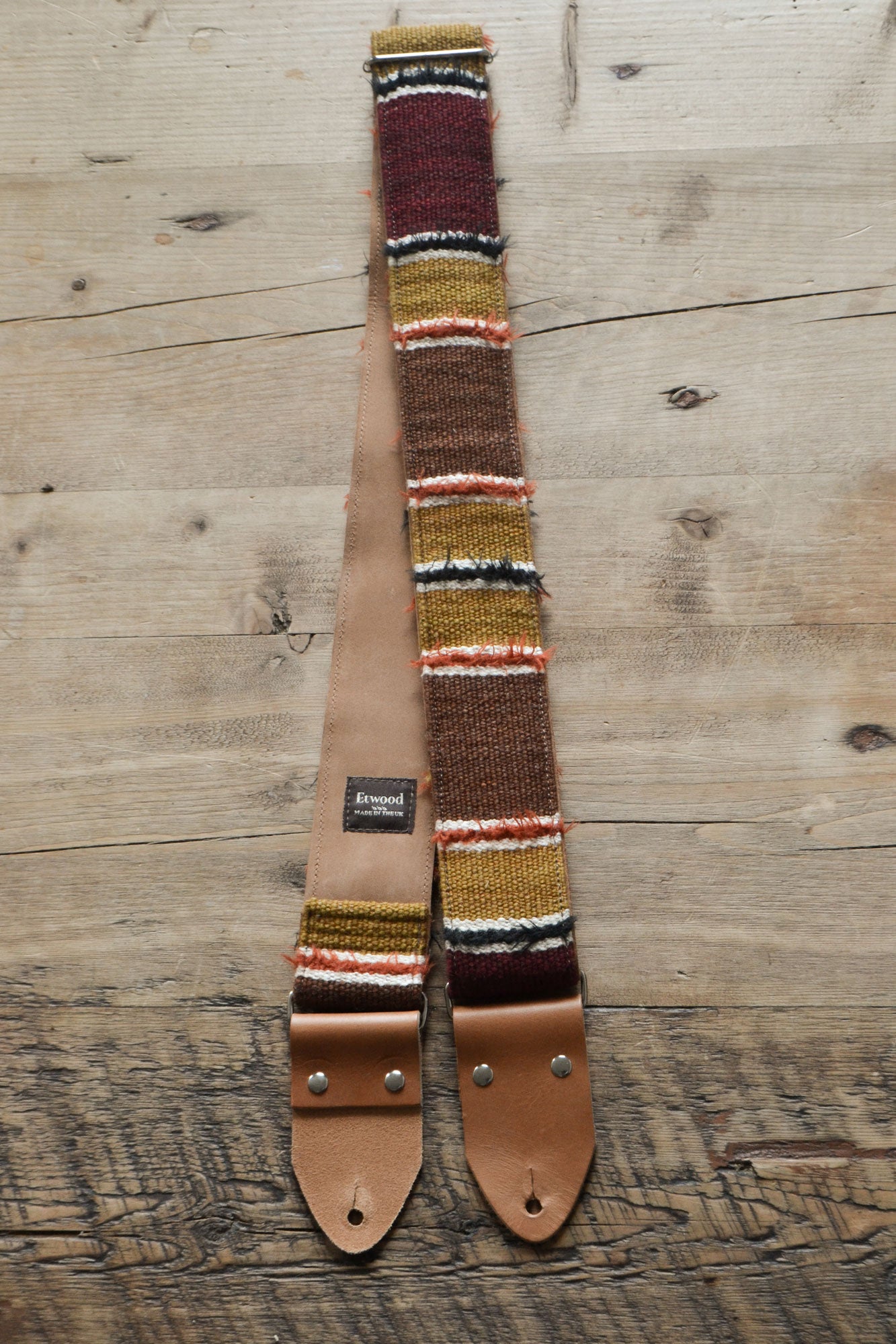 Autumn Nubuck Leather Guitar Strap